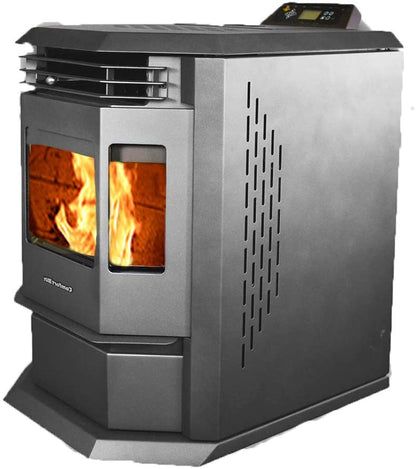 ComfortBilt HP22 2,800 sq. ft. EPA Pellet Stove with Auto Ignition 55 lb Hopper Capacity Black New - HP22