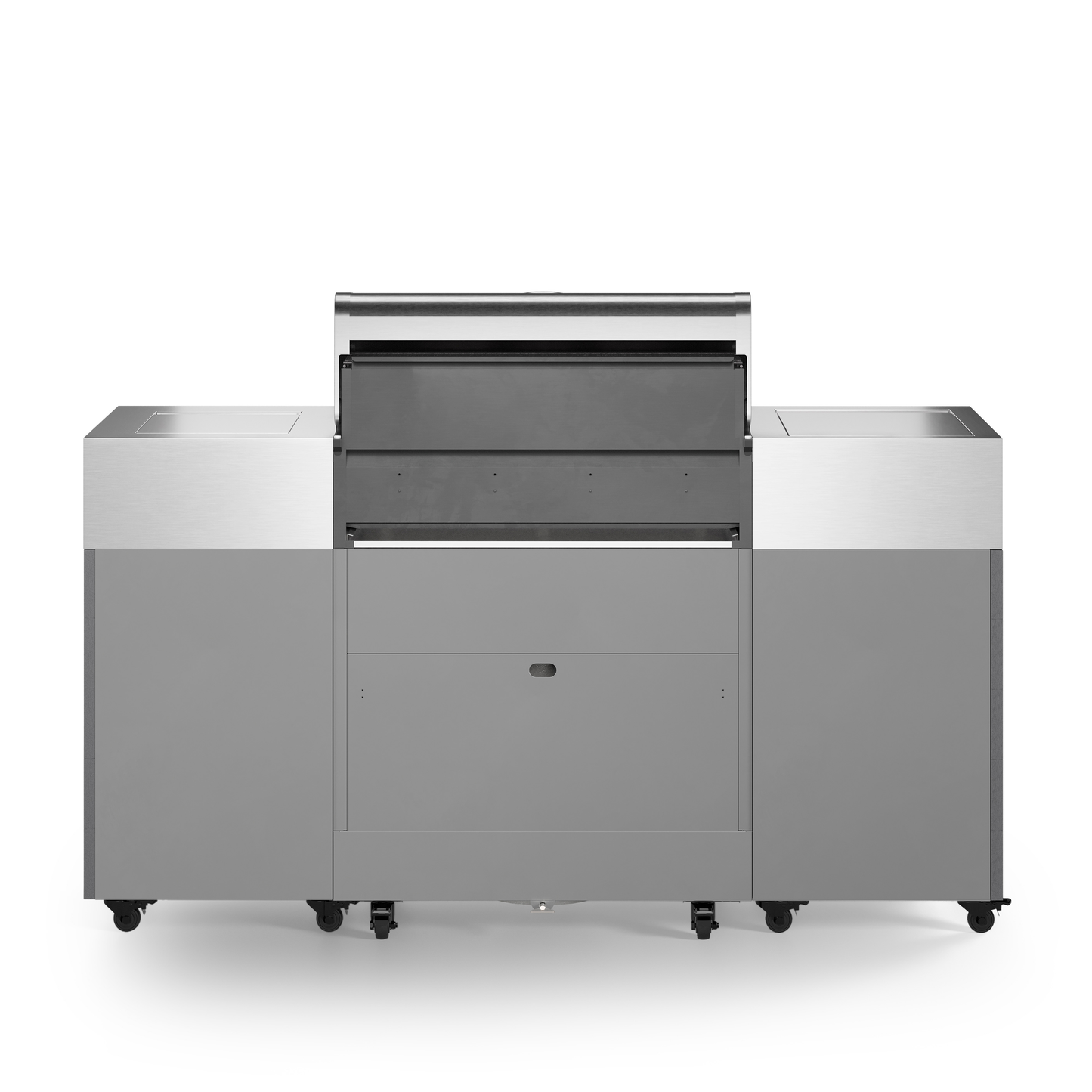 TYTUS Fresno 5-Burner LP/NG Convertible Grill in Stainless Steel + Carbon Wood - TDT-021-0705