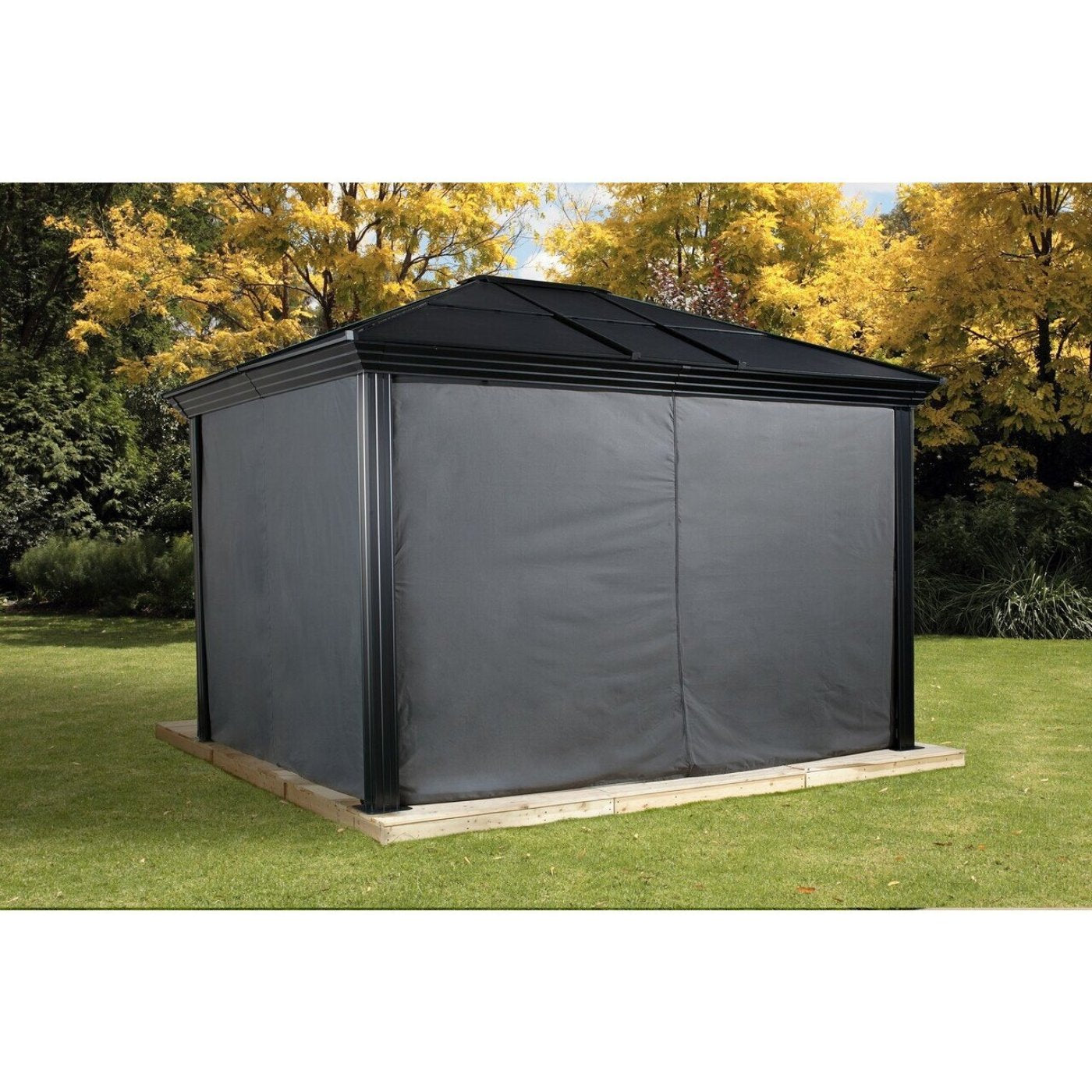 Sojag Cambridge #77 Gazebo 10'x12' With Mesh - Dark grey