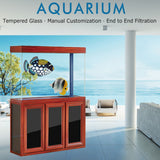 AQUA DREAM 175 GALLON TEMPERED GLASS AQUARIUM REDWOOD-AD-1560-RW