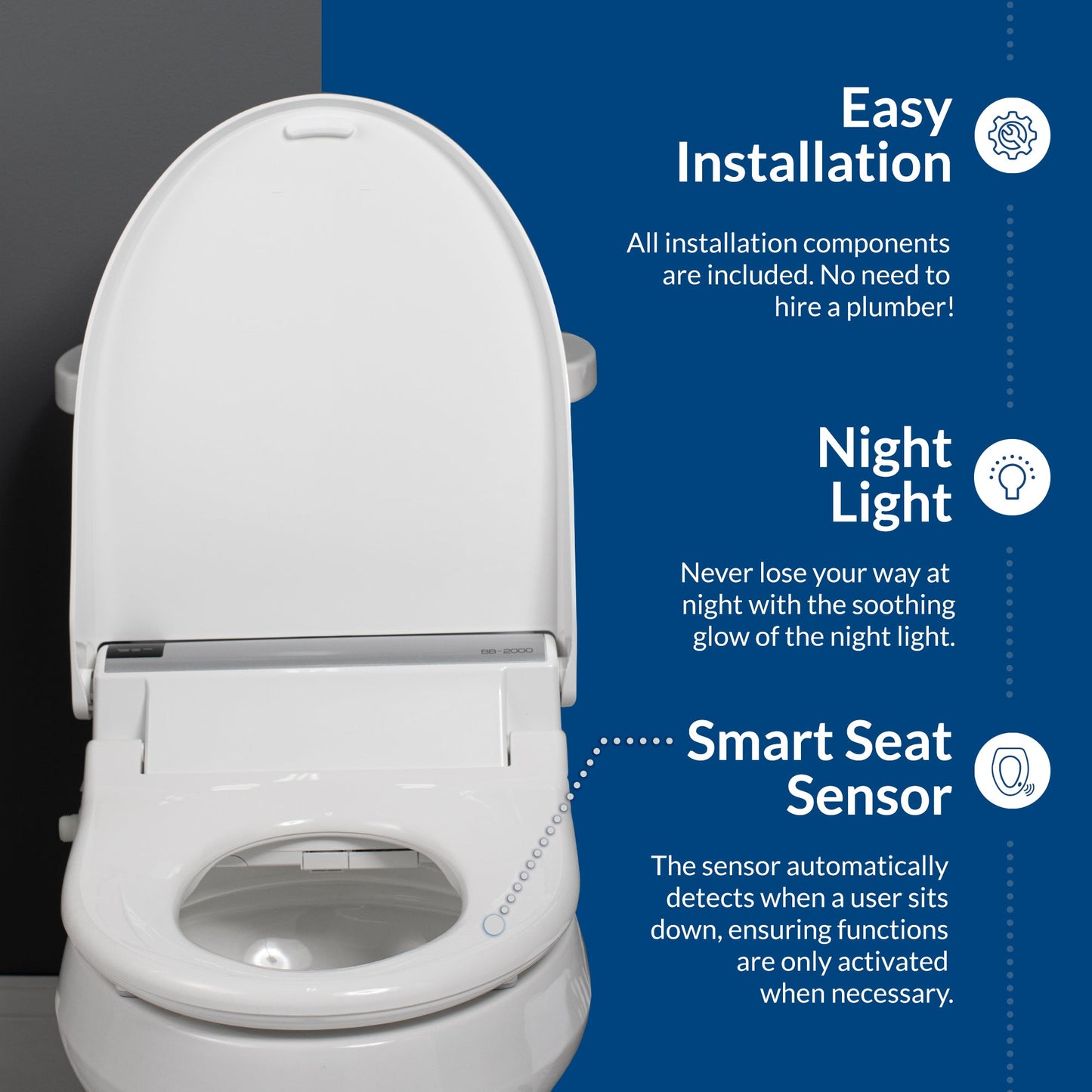 Bio Bidet BB-2000 Bidet Toilet Seat - 7ZBB2000E 000