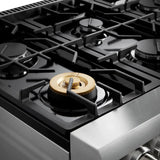 Thor Kitchen Appliance Package - 36 In. Gas Range, Range Hood, Microwave Drawer, AP-TRG3601-W-4