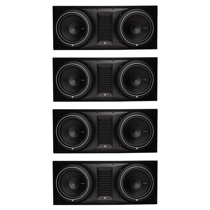 Rockford Fosgate 1000W Punch Dual P1 10 Inch Loaded Subwoofer Enclosure 4 Pack - 194138