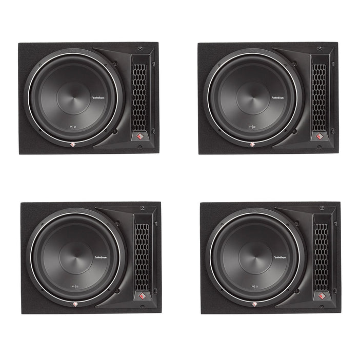 Rockford Fosgate Punch 12" 800W 1-Ohm Single Loaded Vented Enclosure 4 Pack - 194227