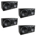 Rockford Fosgate 12 Inch 2400 Watt Dual Loaded Subwoofer Sub Enclosure 4 Pack - 193893