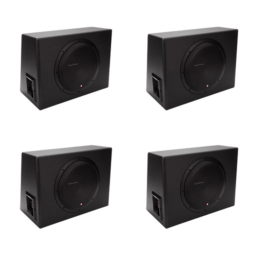 New Rockford Fosgate 12" 300 W Single Powered Subwoofer Sub Enclosure 4 Pack - 193511