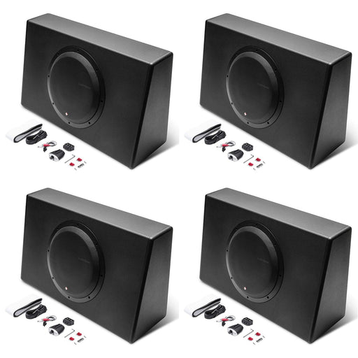 Rockford Fosgate P300-12T Punch 8" 300W Powered Truck Subwoofer System 4 Pack - 194912