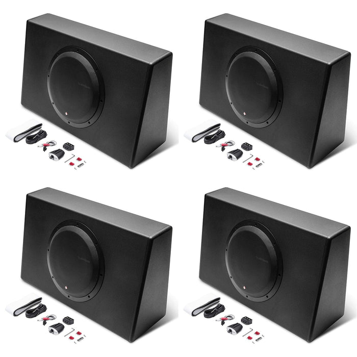 Rockford Fosgate P300-12T Punch 8" 300W Powered Truck Subwoofer System 4 Pack - 194912