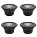 New Rockford Fosgate 12" 1200 Watt 4-Ohm DVC Car Audio Subwoofer Sub 4 Pack - 193917