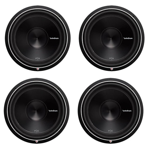 Rockford Fosgate 15" 1200 Watt 4-Ohm Car Audio Subwoofer Sub P3D415 4 Pack - 194467