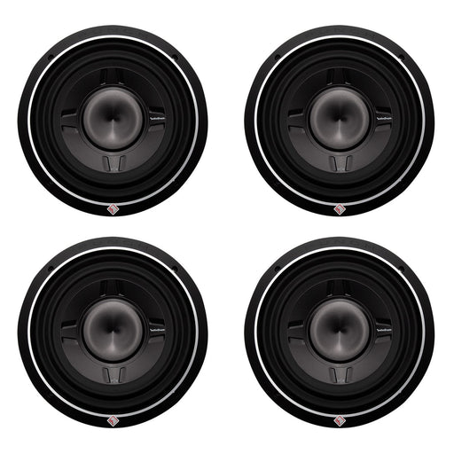 New Rockford Fosgate 10" 600 Watt Car Audio Shallow Subwoofer P3SD410 4 Pack - 194080