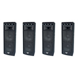 Pyle 1600W Outdoor 7 Way PA Loud-Speaker Cabinet with Dual 12" Woofers (4 Pack) - 218426