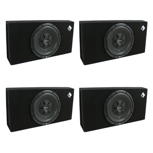 Rockford Fosgate R2S-1X12 12" 500W Shallow Subwoofer Sub Enclosure 4 Pack - 193455