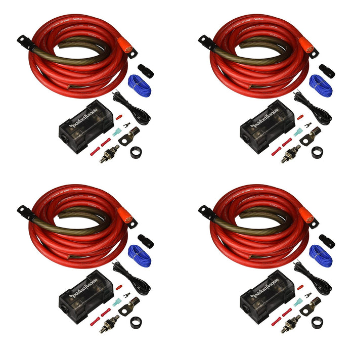 Rockford Fosgate RFK1 1/0 AWG Car Amp Power & Ground Installation Kit 4 Pack - 195313