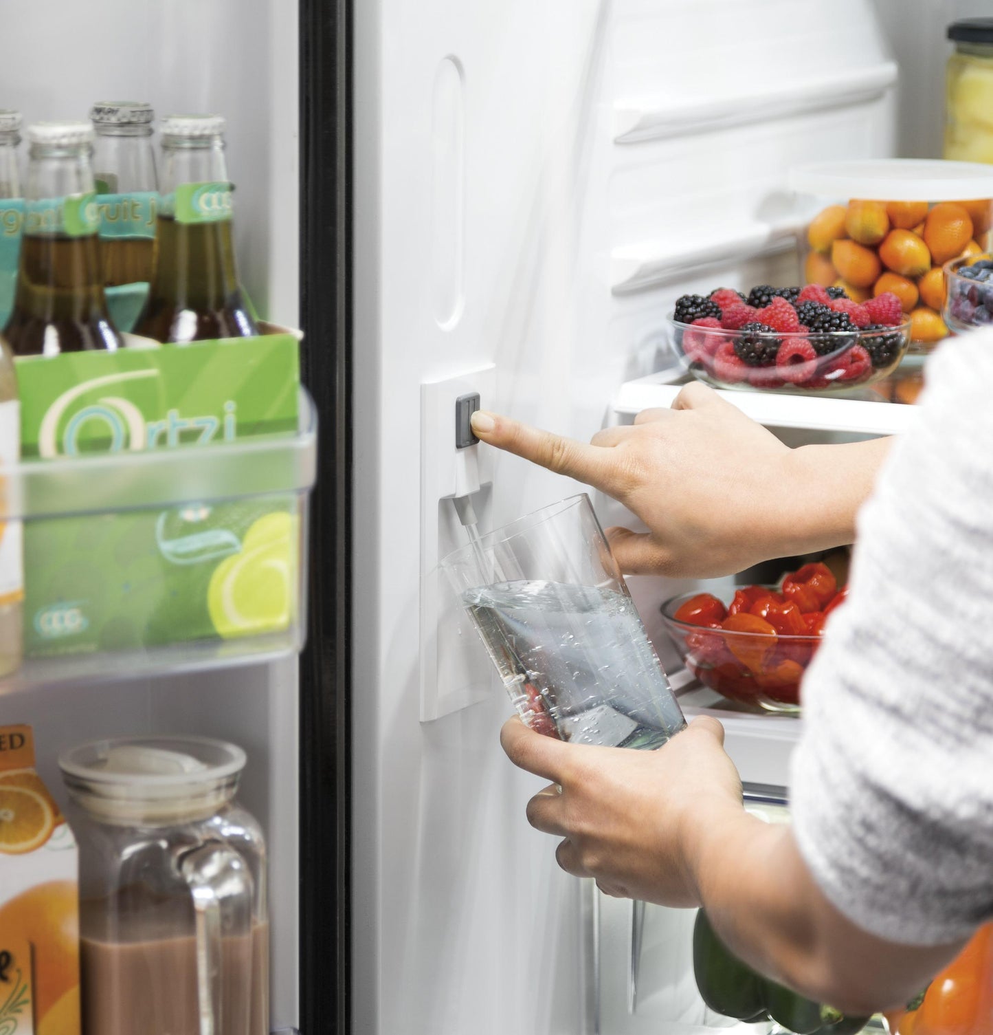 GE APPLIANCES GWE22JYMFS GE(R) ENERGY STAR(R) 21.9 Cu. Ft. Fingerprint Resistant Counter-Depth French-Door Refrigerator - GWE22JYMFS-KT