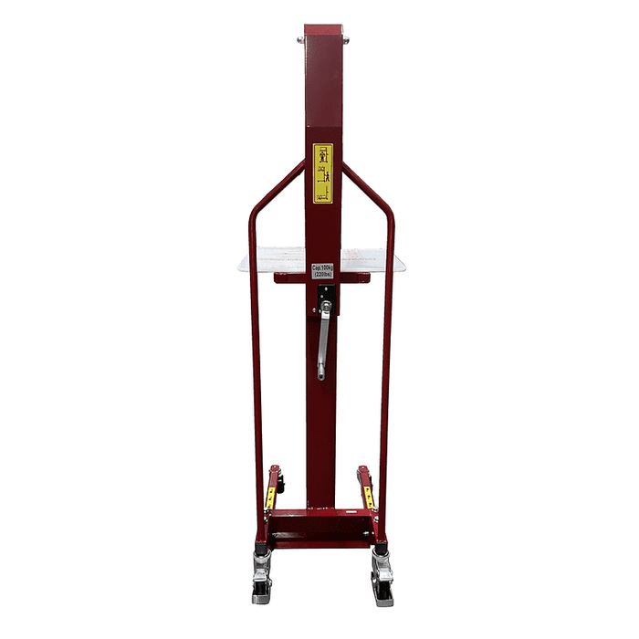 Pake Handling Tools Winch Stacker Manual Work Positioner Truck 220lb Capacity 59" Lift Height New - PAKMS04