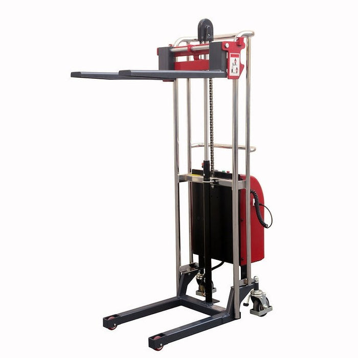 Pake Handling Tools Electric Forklift Stacker 880 lb Capacity 59" Lift Height 25.5" Fork New - PAKES01