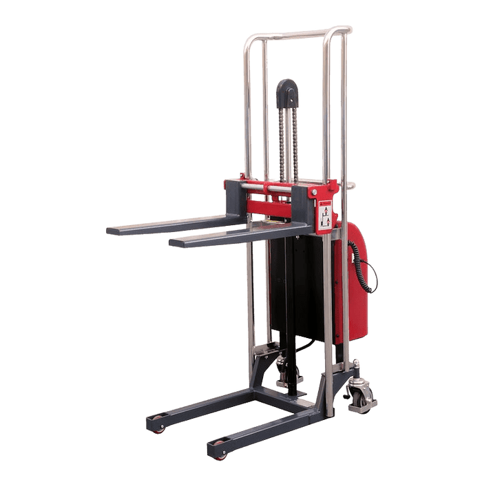 Pake Handling Tools Electric Forklift Stacker 880 lb Capacity 59" Lift Height 25.5" Fork New - PAKES01