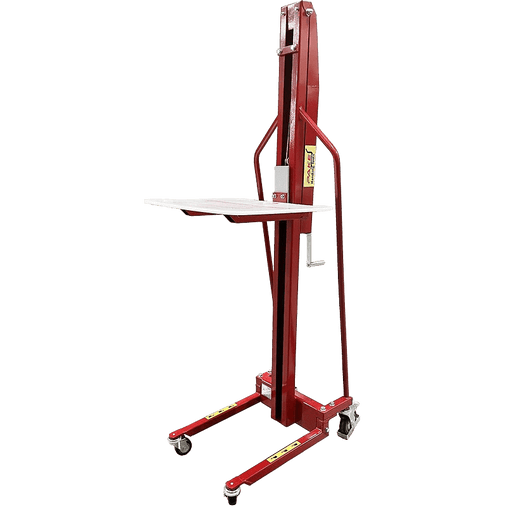 Pake Handling Tools Winch Stacker Manual Work Positioner Truck 220lb Capacity 59" Lift Height New - PAKMS04