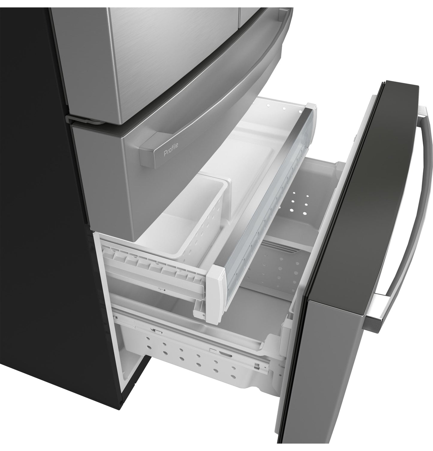 GE 23.2 Cu. Ft. Smart 4-Door French-Door Fridge, Counter-Depth - PJE23BYWFS-KT