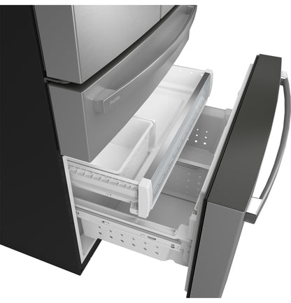 GE 23.2 Cu. Ft. Smart 4-Door French-Door Fridge, Counter-Depth - PJE23BYWFS-KT
