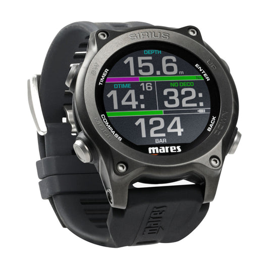 Mares Sirius Dive Computer - Black/Black - 220931-02-OB