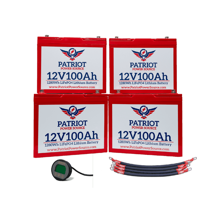 PATRIOT POWER 12V 400Ah/48V 100Ah BATTERY BUNDLE KIT for MARINE/RV