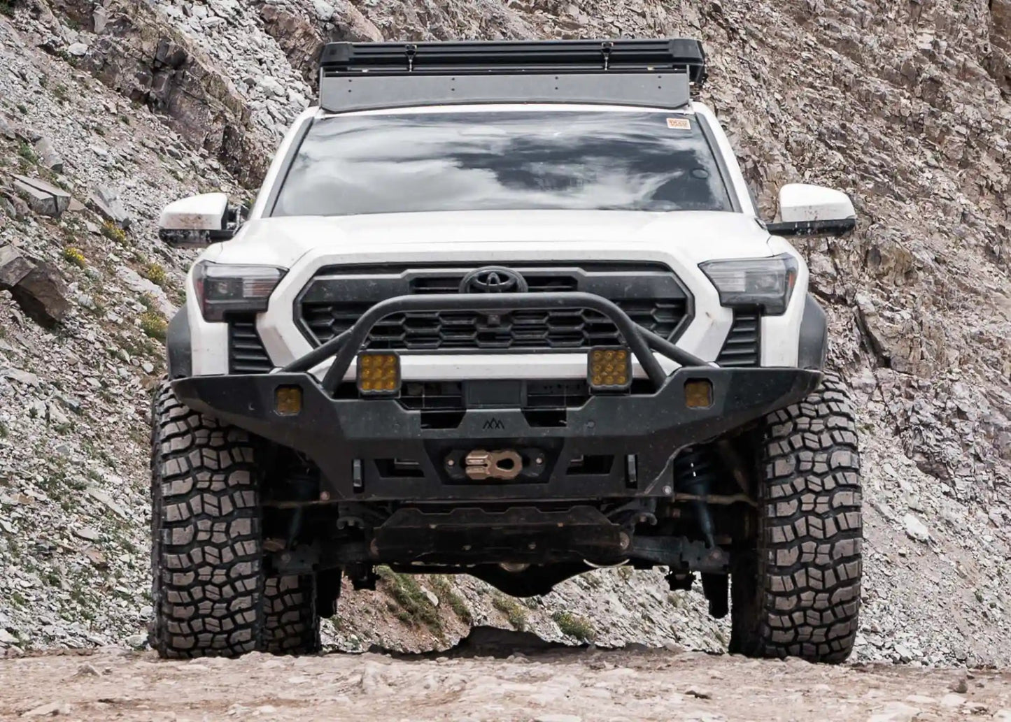 Backwoods Adventure Hi-Lite Overland Toyota Tacoma Front Bumper 4th Gen (2024-2026) [Prerunner Bull Bar] - BWTT4F-9870