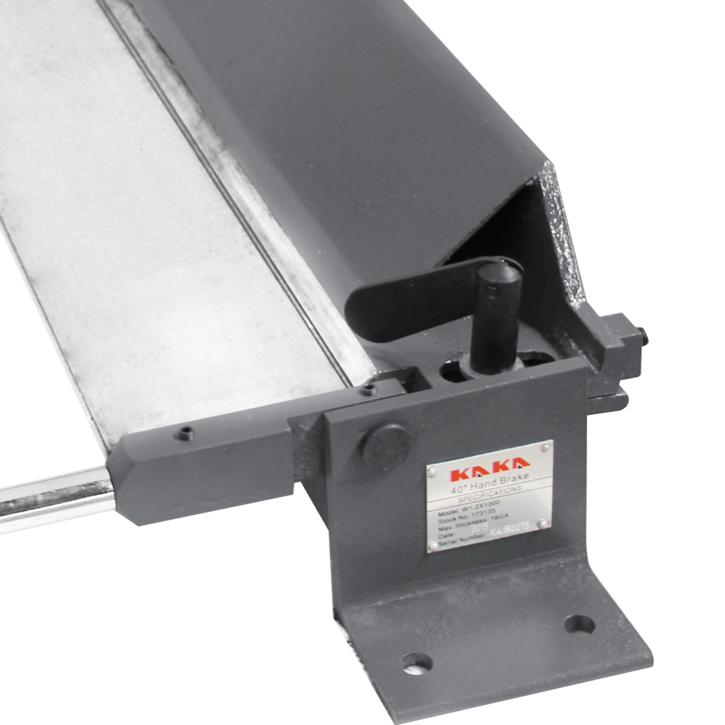 Kaka Industrial W-4018 Sheet Metal Bending Brake 40-Inch Length Portable Metal Bender 0-90 Degrees Adjustable Steel Bender, 20 Gauge Mild Steel and 16 Gauge Aluminum Metal Bending - 173135