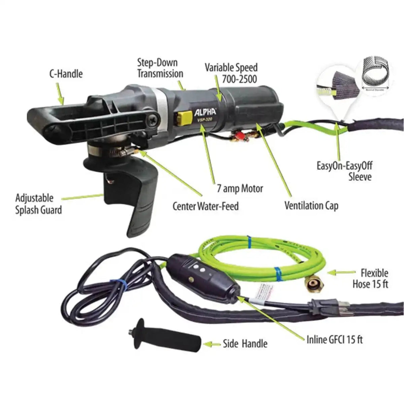 Alpha Variable Speed Wet Polisher -  VSP-320