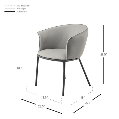 New Pacific Direct Seymor PU Dining Chair w/ Arms -  1240009-5059