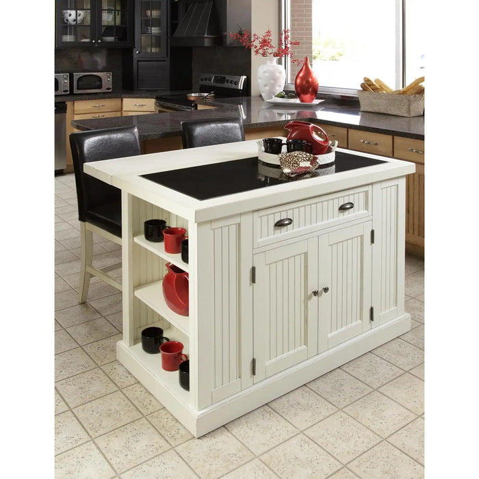 Homestyles Nantucket Off-White Kitchen Island 5022-94