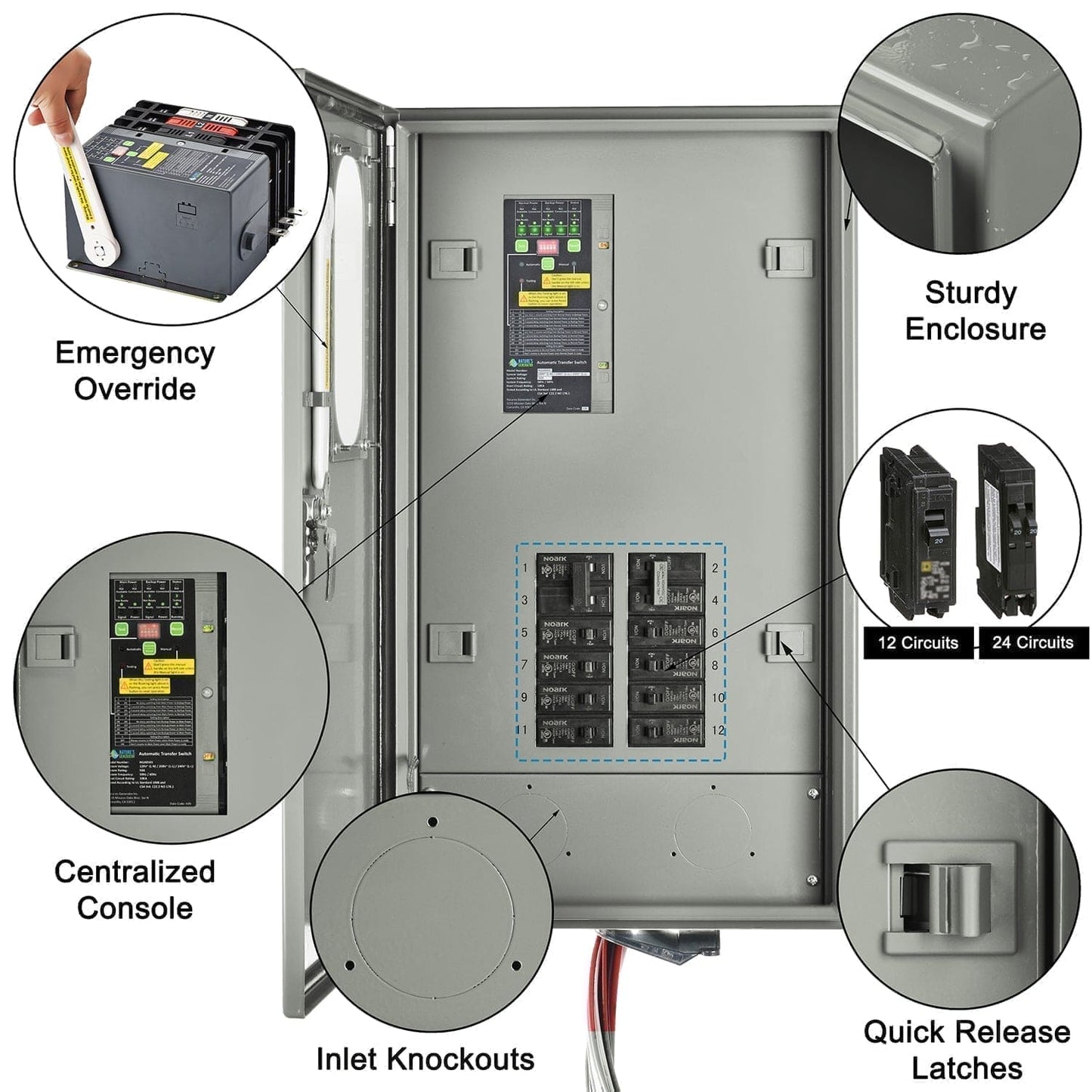 Nature's Generator  50A Automatic Generator Transfer Switch - NGA05031224N
