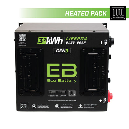 Eco Battery 70V 105Ah LiFePO4 Battery / Heated - A-070105-06-H