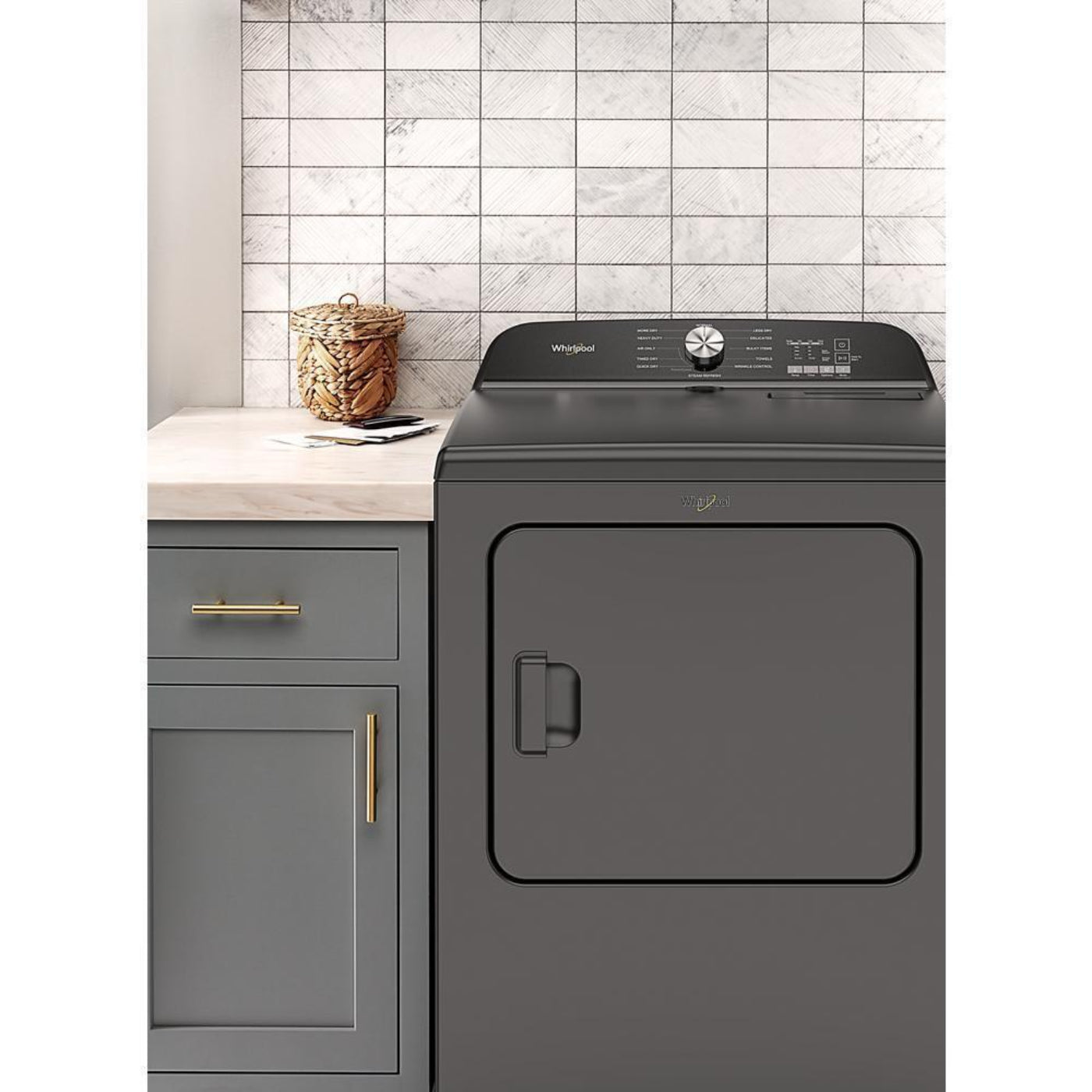 WHIRLPOOL WED6150PB 7.0 Cu. Ft. Whirlpool® Top Load Electric Dryer with Moisture Sensor - WED6150PB-KT