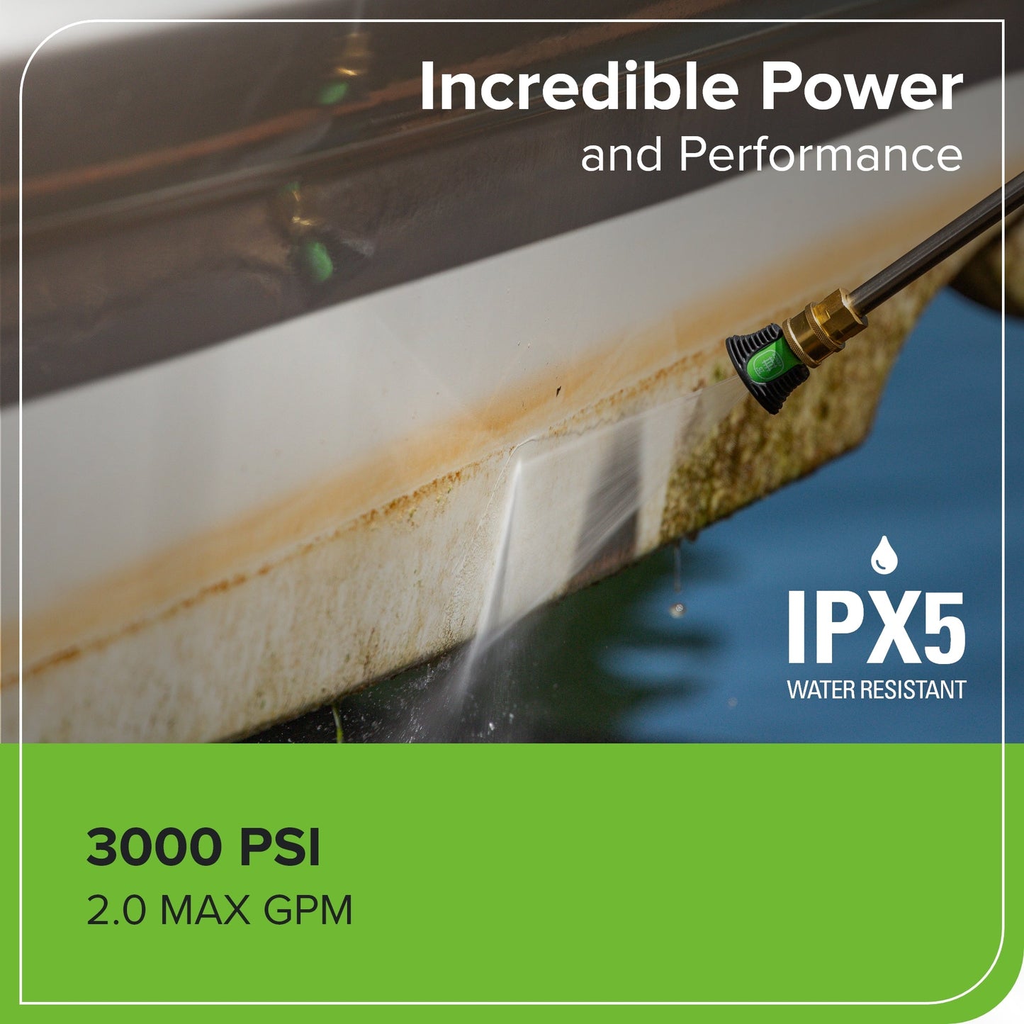 Greenworks Corded/60V 3000-PSI 2.0 GPM Electric Pressure Washer w/ (2) 5.0Ah Batteries & Dual-Port Charger - 5128202