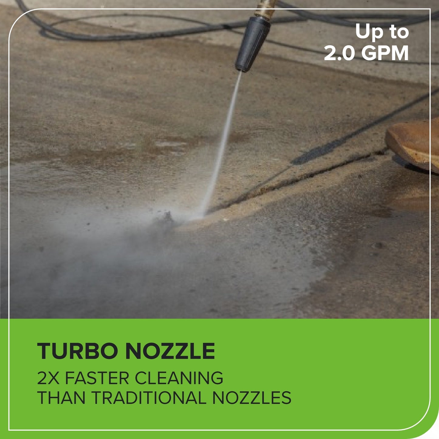 Greenworks Corded/60V 3000-PSI 2.0 GPM Electric Pressure Washer w/ (2) 5.0Ah Batteries & Dual-Port Charger - 5128202