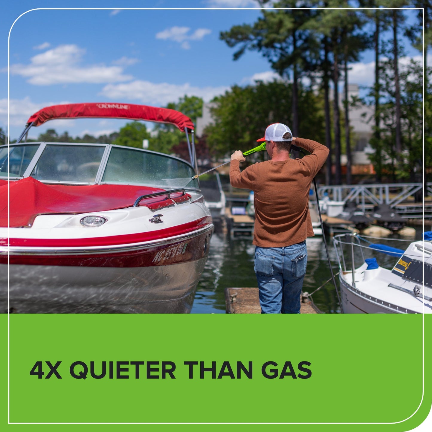 Greenworks Corded/60V 3000-PSI 2.0 GPM Electric Pressure Washer w/ (2) 5.0Ah Batteries & Dual-Port Charger - 5128202