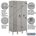 Salsbury 15" Wide Single Tier Standard Metal Locker - 3 Wide - 51368GY-A