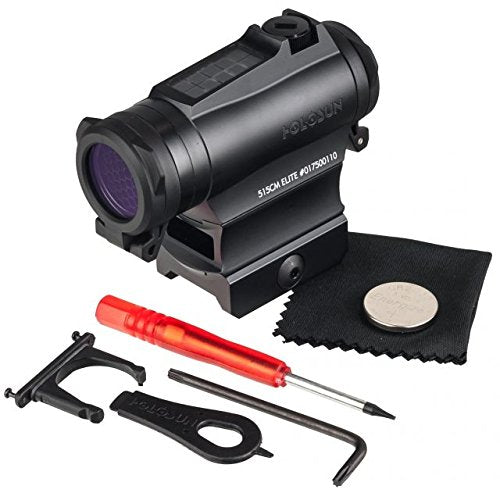Holosun Circle Dot/Solar Panel/QD Mount HS515CM with included Wearable4U Lens Cleaning Towel Bundle