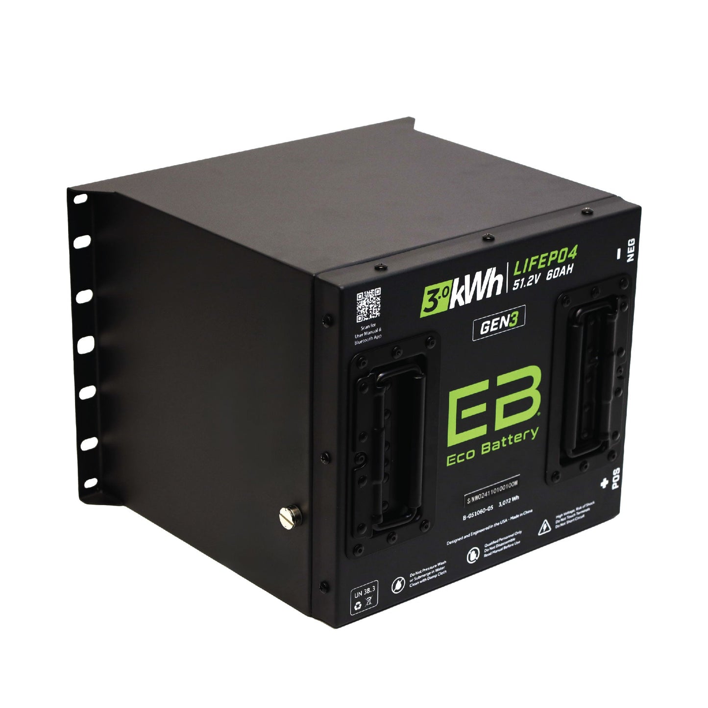 Eco Battery 51V 60Ah Cube LiFePO4 Gen3 Battery - A-051060-05