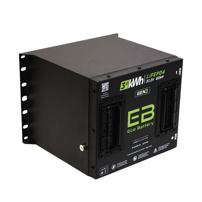Eco Battery 51V 60Ah Cube LiFePO4 Gen3 Battery - A-051060-05