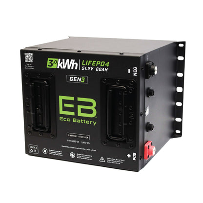 Eco Battery 51V 60Ah Cube LiFePO4 Gen3 Battery - A-051060-05