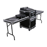 Odyssey 13U Top Slanted 16U Bottom Vertical Pro Combo Rack with 2 Side Tables - 188029