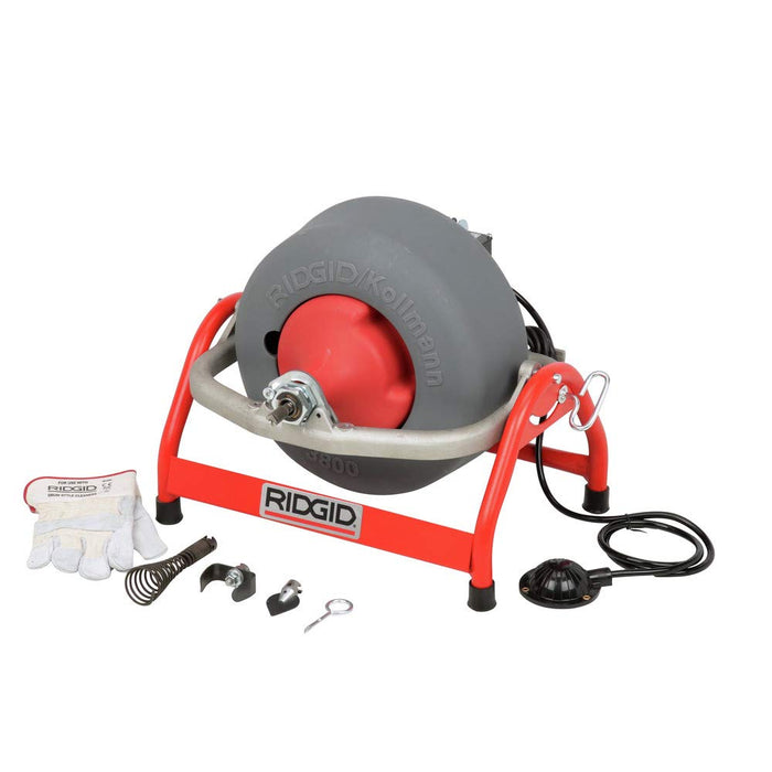 RIDGID K-3800 W/C-32 Drum Machine For 3/4" To 4" Drain Lines, with C-32 3/8" x 75'. Inner Core Cable & Tool Set, 115V - 53117