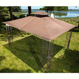 Sunjoy Regency 10x12 Gazebo with Mosquito Netting, Plant Rings, Corner Shelves, Center Hook - B08BX9MJ93