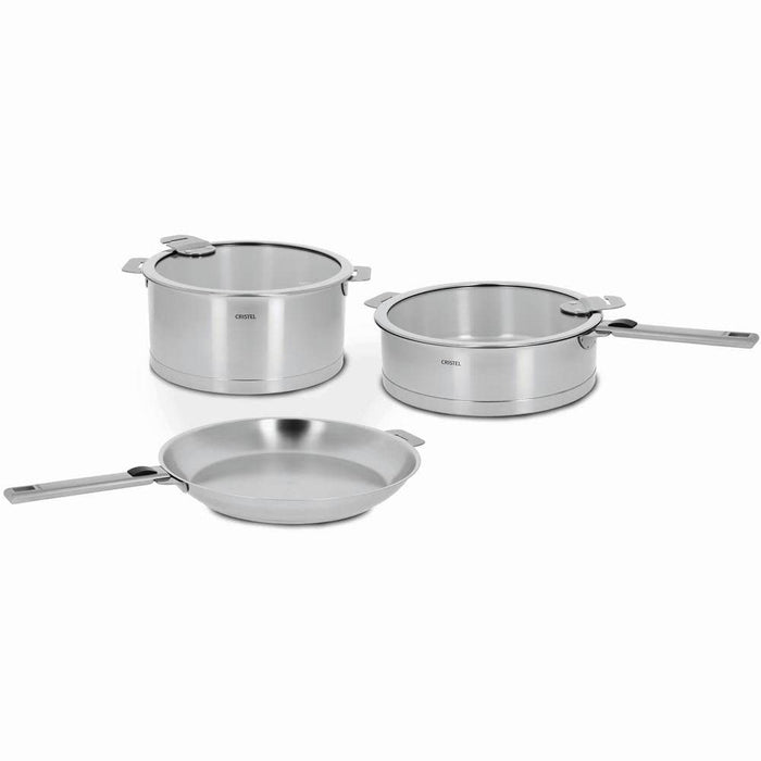 Cristel Strate Stainless-Steel 7 Piece Cookware Set - STQL7KSAS