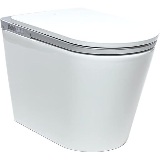 Trone Ganza I Elongated White Luxury Toilet With Smart Bidet and Remote Control - 820445