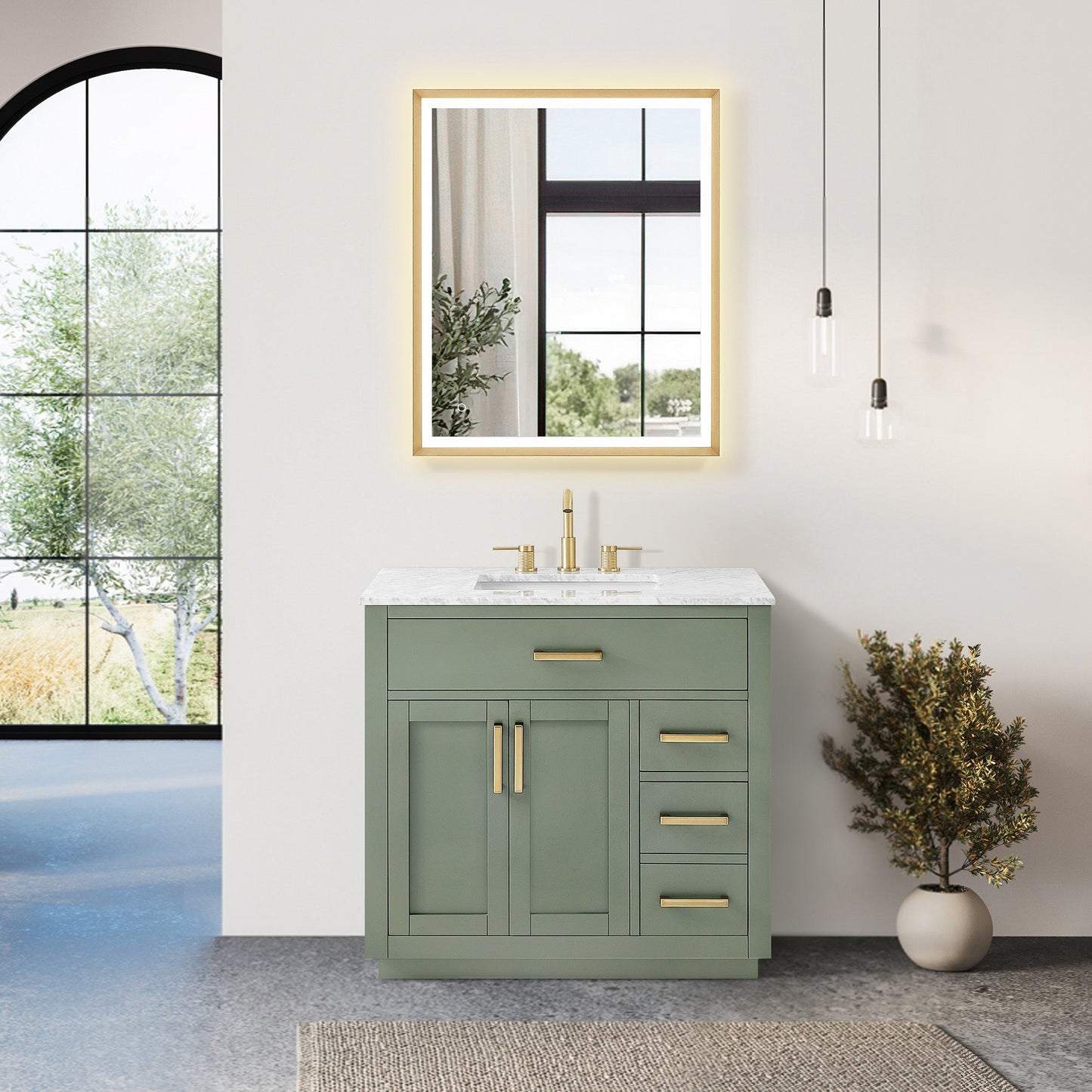 Altair Designs Ivy 30"/36"/48" single vanity with top - 531030-VG-CA-NM