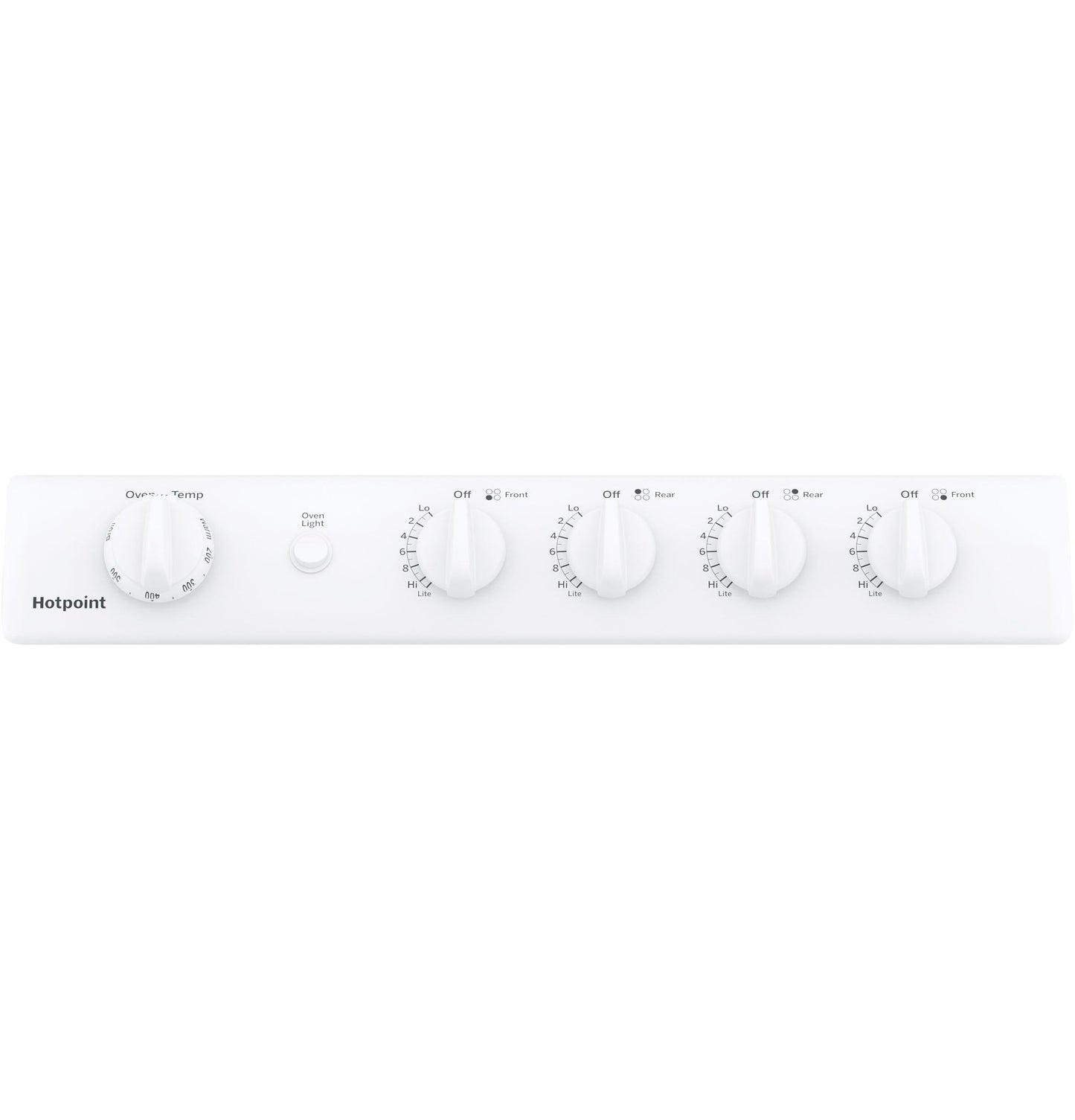 HOTPOINT 24" Front-Control Free-Standing Gas Range with Large Window - RGAS300DMWW-KT